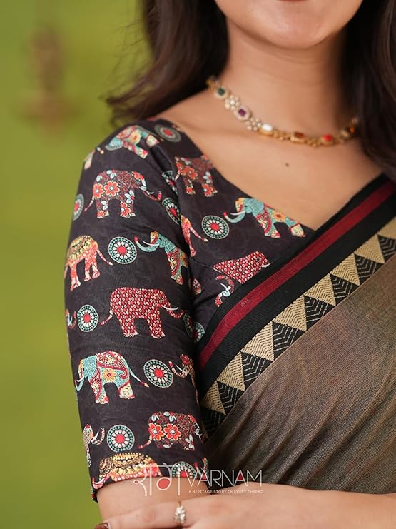 Soft Cotton Printed Saree — gallery